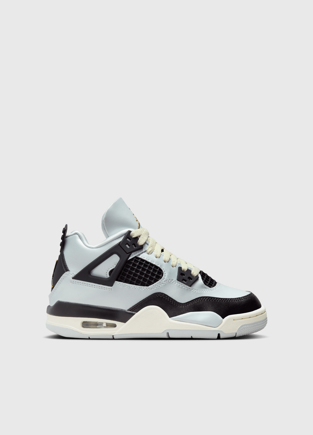 Air Jordan 4 'Pure Platinum' Basketball Shoes for Girls (GS) - Lightweight Retro Sneakers for School, Sports & Street Fashion
