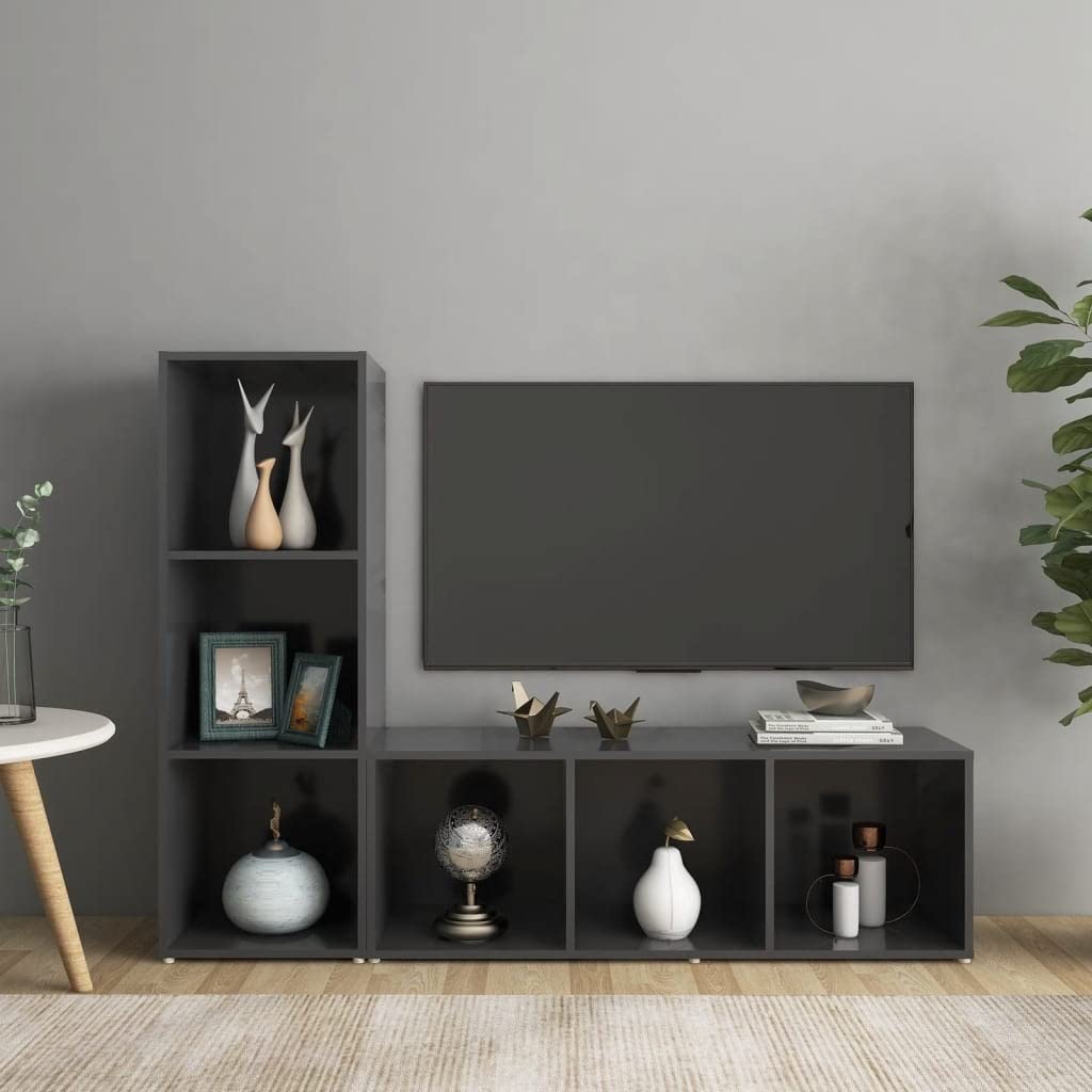 Gray TV Cabinet Set - 42.1