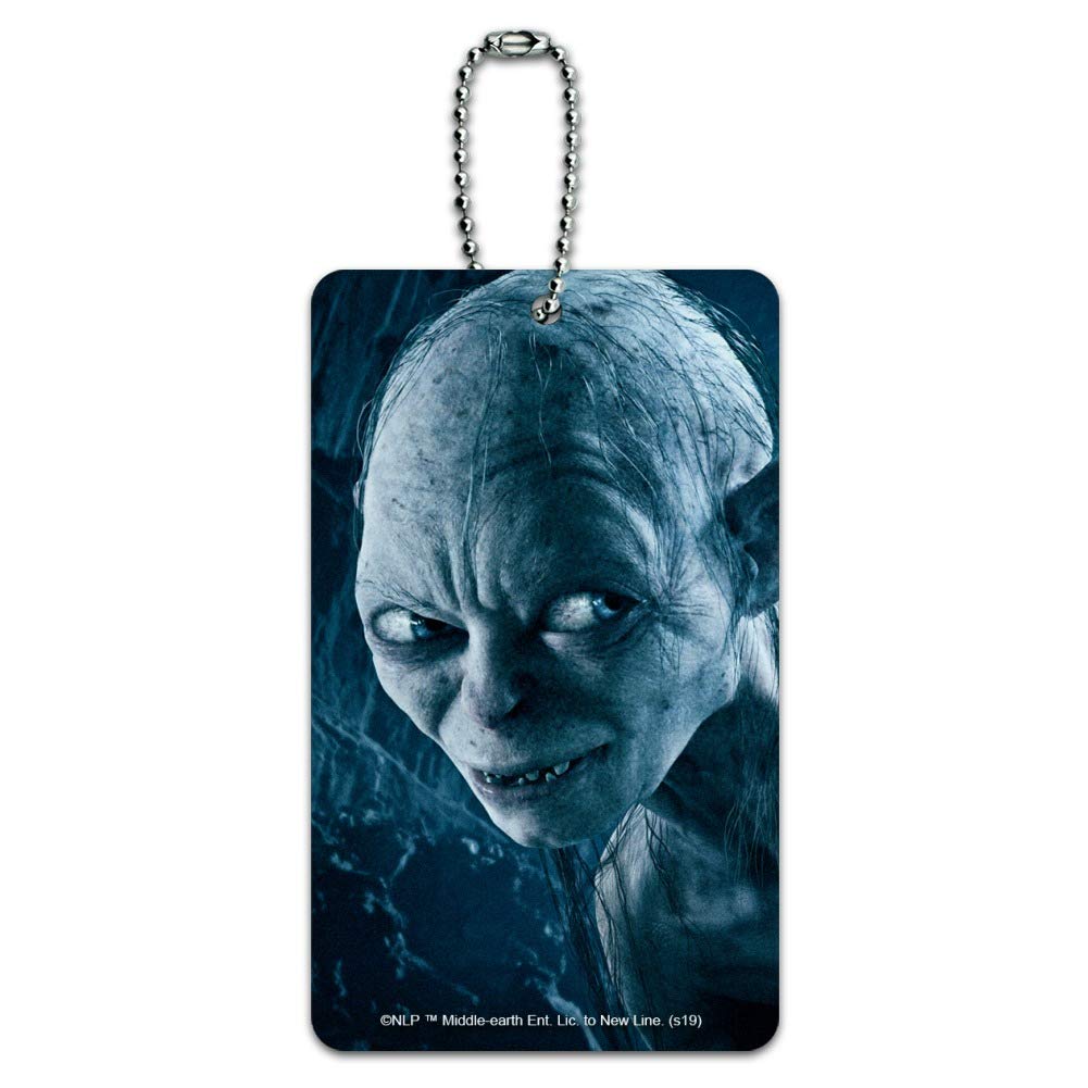 Lord of The Rings Gollum Character Luggage Tag - Durable Suitcase ID Card for Carry-On Bags - Perfect for Travel, Cosplay, and LOTR Fans