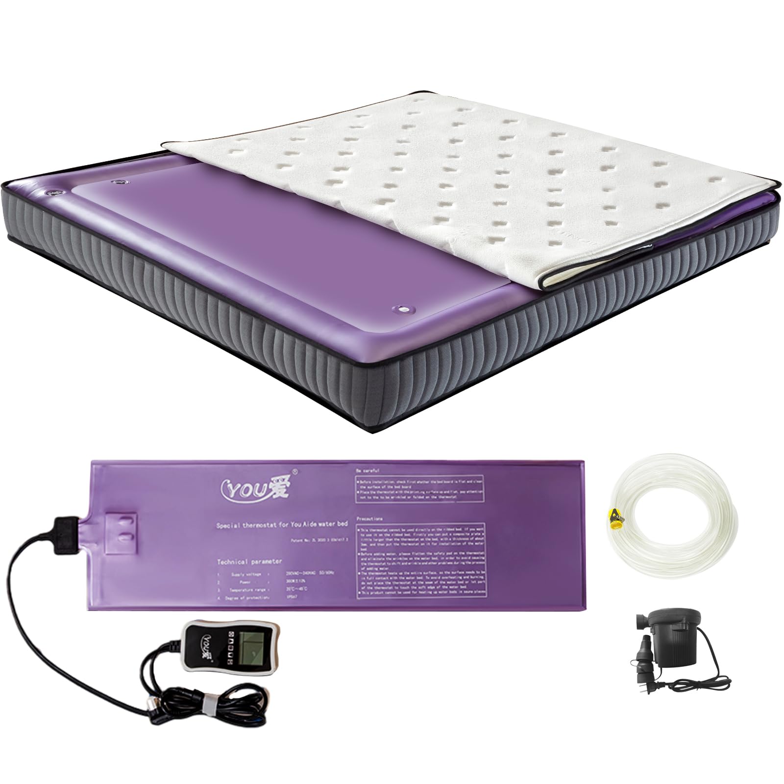 Free Flow Full Wave Waterbed Mattress - Queen Size 60