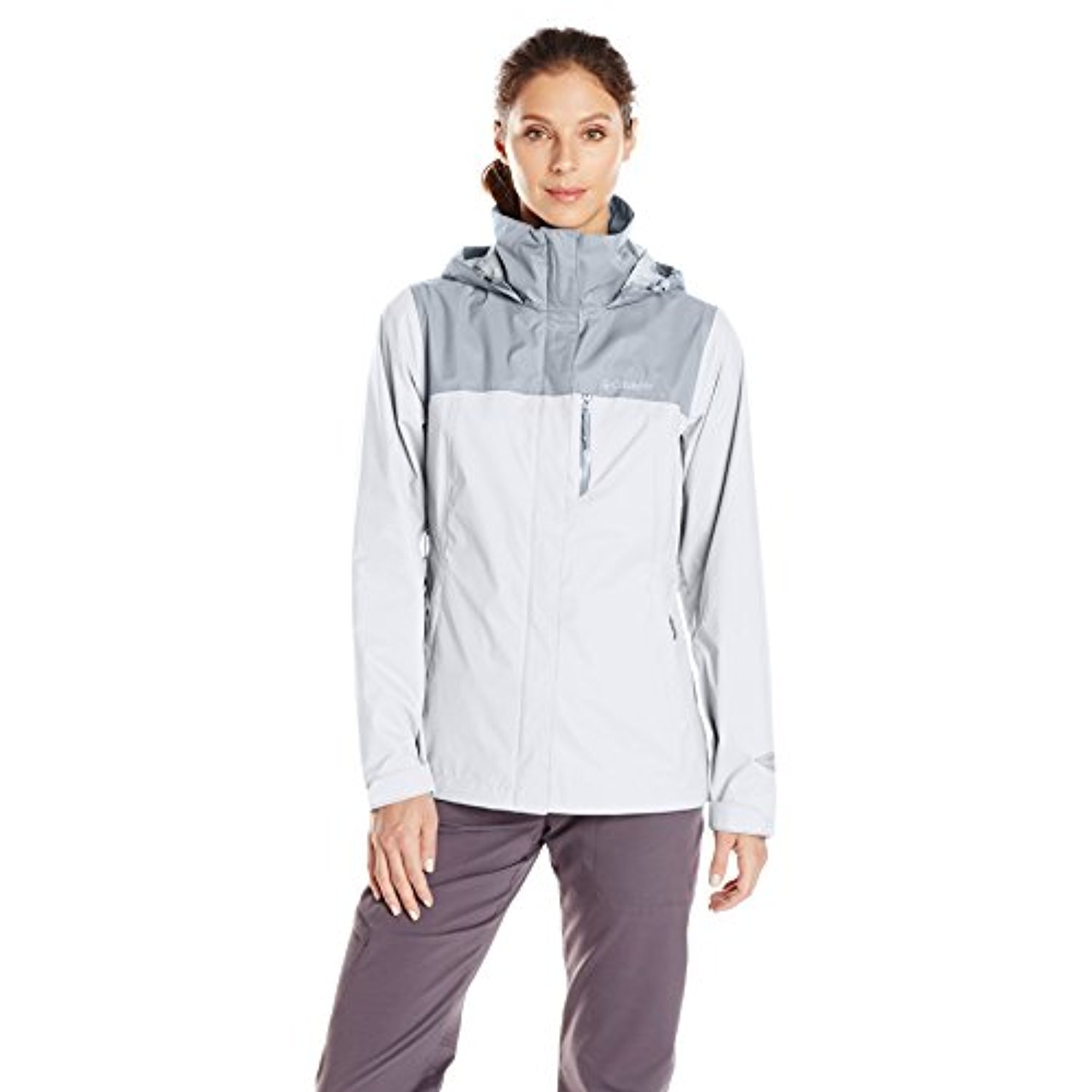Columbia Women's Pouration Jacket - Waterproof & Breathable Rain Jacket for Hiking, Running & Outdoor Activities