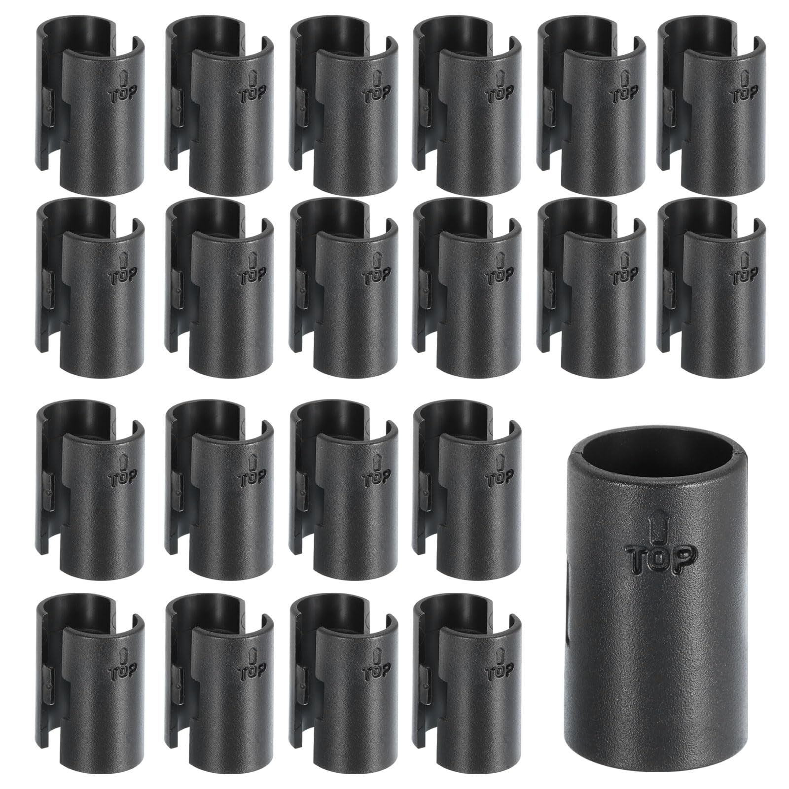 uxcell 100pcs 5/8 Inch (16mm) Wire Shelf Clips - Plastic Shelving Sleeves Replacement for Wire Shelving System (50 Pairs) - Perfect for Kitchen, Garage & Closet Organization
