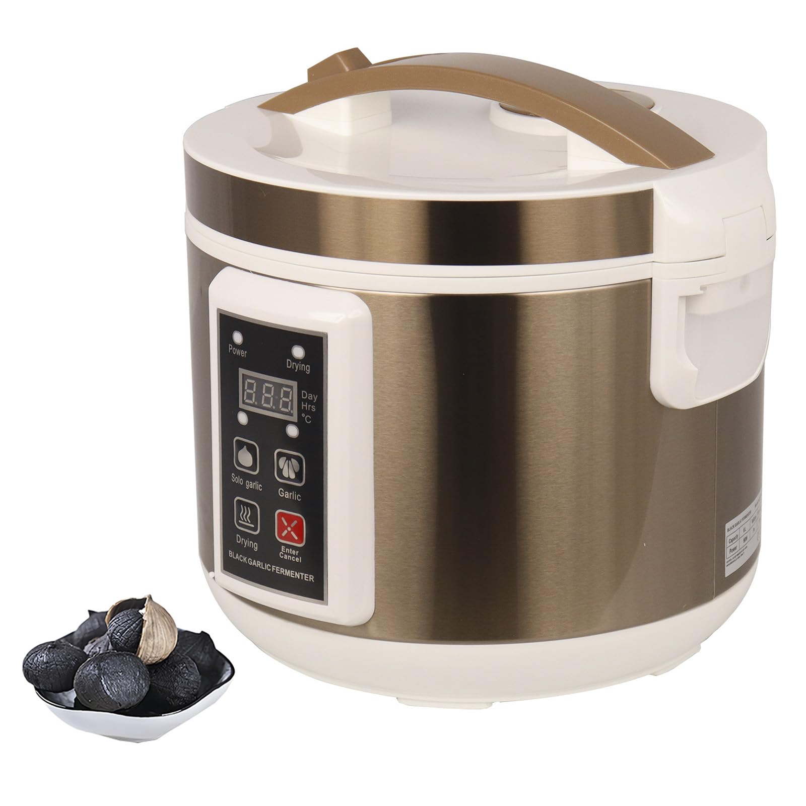 110V 6L Black Garlic Fermenter - Intelligent Fully Automatic Black Garlic Maker Machine with Fermentation Pot - DIY Home Kitchen Appliance for Healthy Cooking & Meal Prep