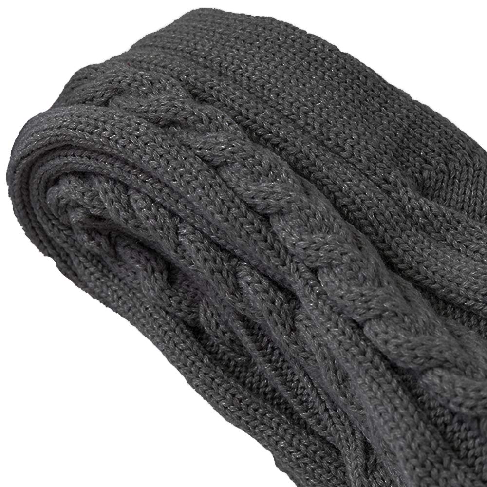 Leoparts Women's Cable Knit Thigh High Boot Socks - Extra Long Over Knee Winter Stockings & Leg Warmers for Cold Weather, Snow Boots, and Fashion Outfits
