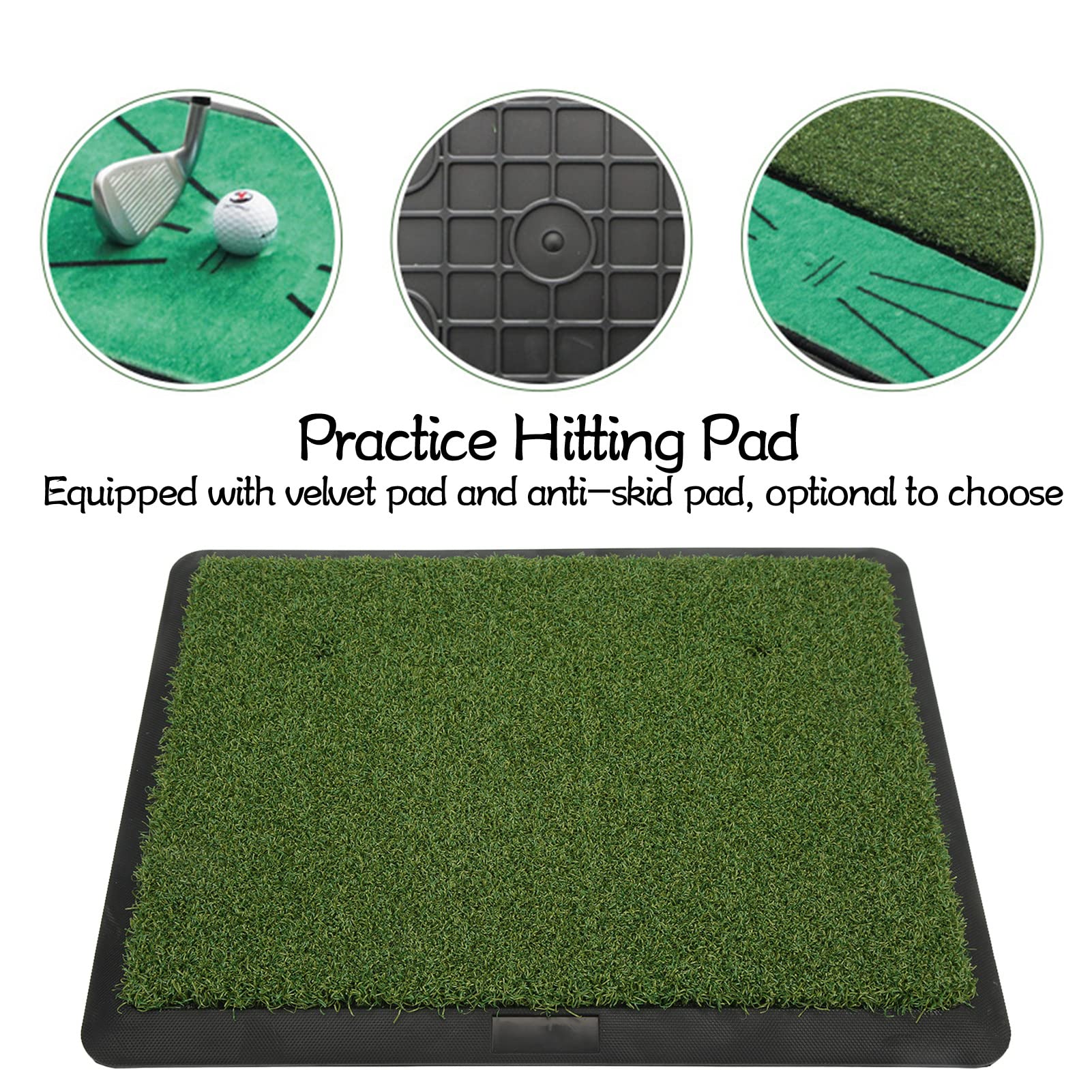 Non-Slip Velvet Golf Practice Mat - 17.48