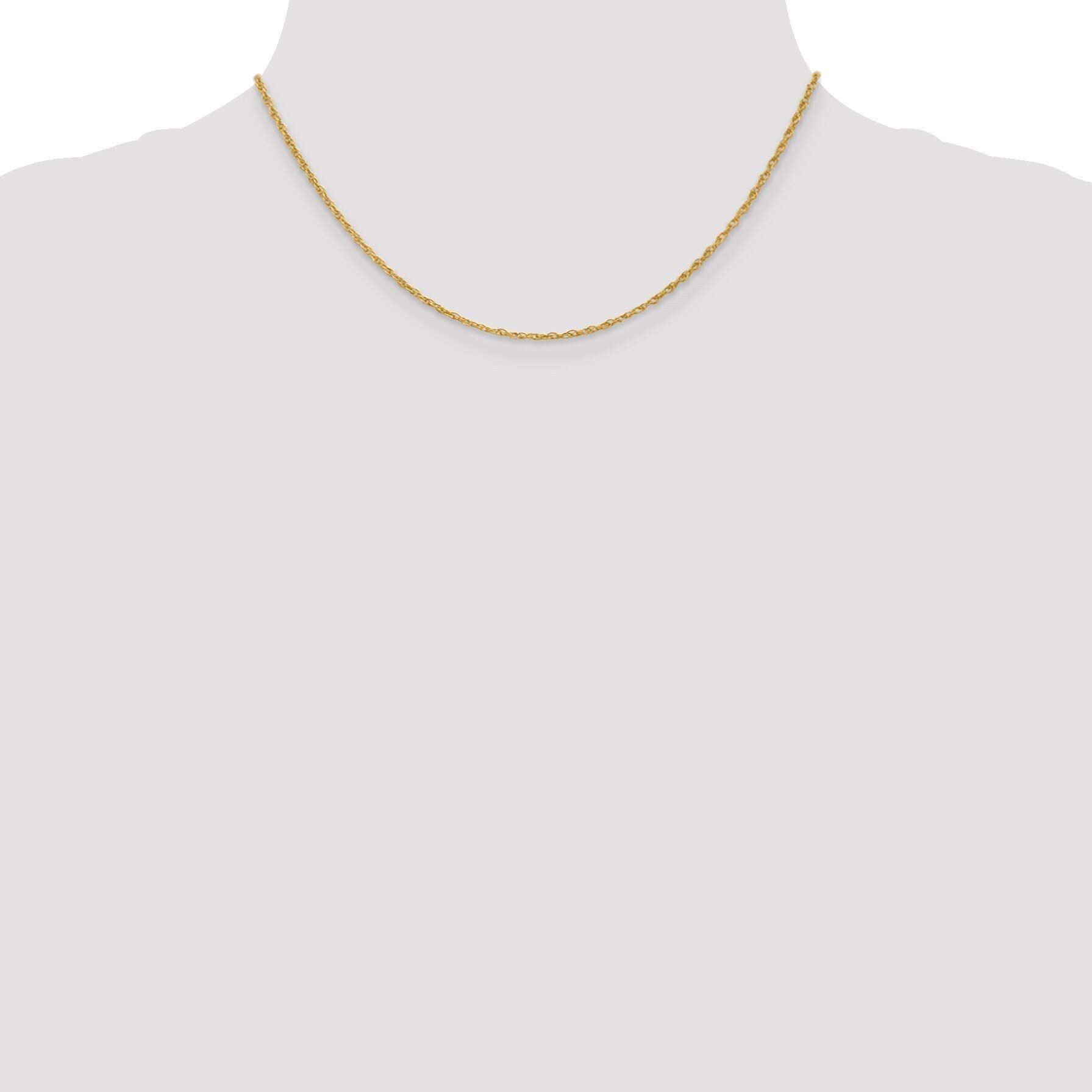 14K Yellow Gold 1.3mm Heavy Baby Rope Chain Necklace for Women - Bonyak Jewelry | Perfect for Layering, Gifts & Everyday Wear
