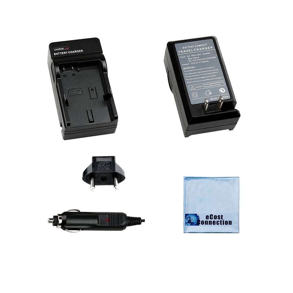 Samsung SLB-10A Camera Battery Charger with Microfiber Cleaning Cloth - Fast Charging for Digital Cameras & Camcorders - Perfect for Travel, Photography, and Professional Shoots