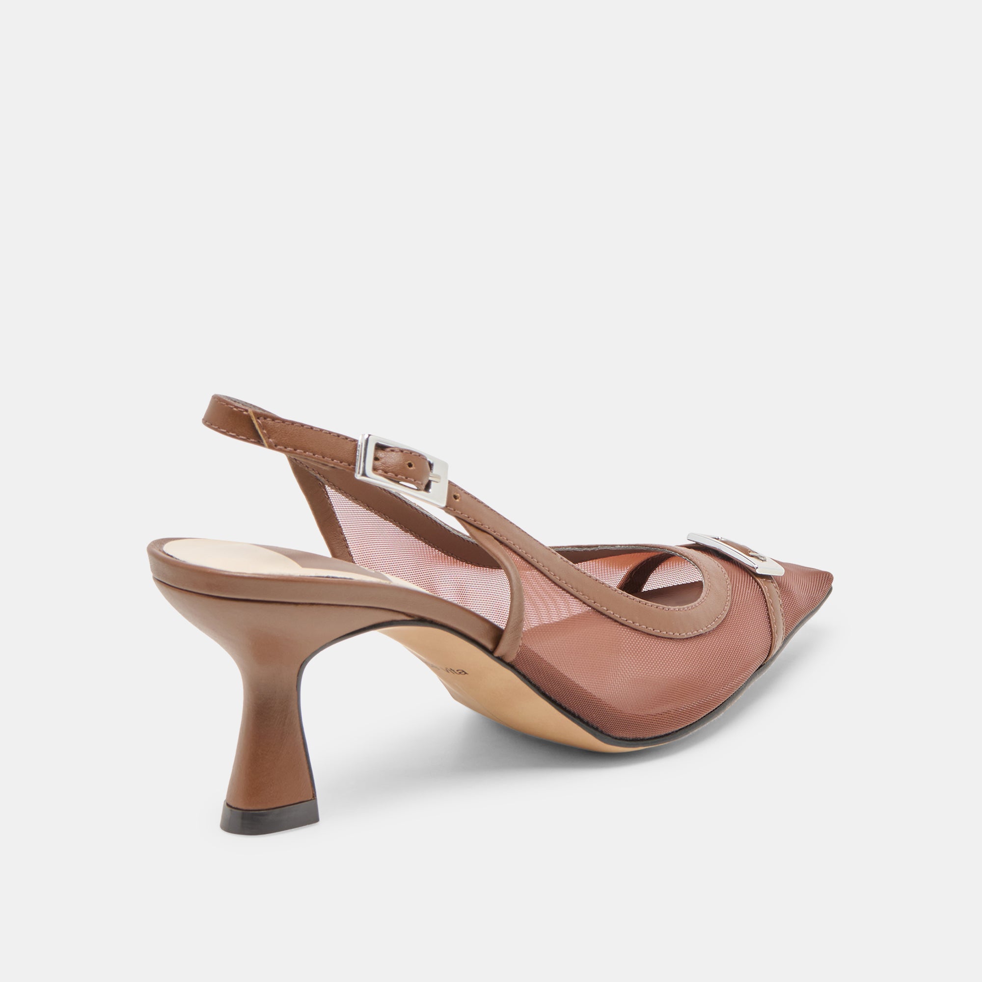 LORINE Women's High Heels - Stylish Espresso Mesh Pumps for Parties, Weddings & Office Wear