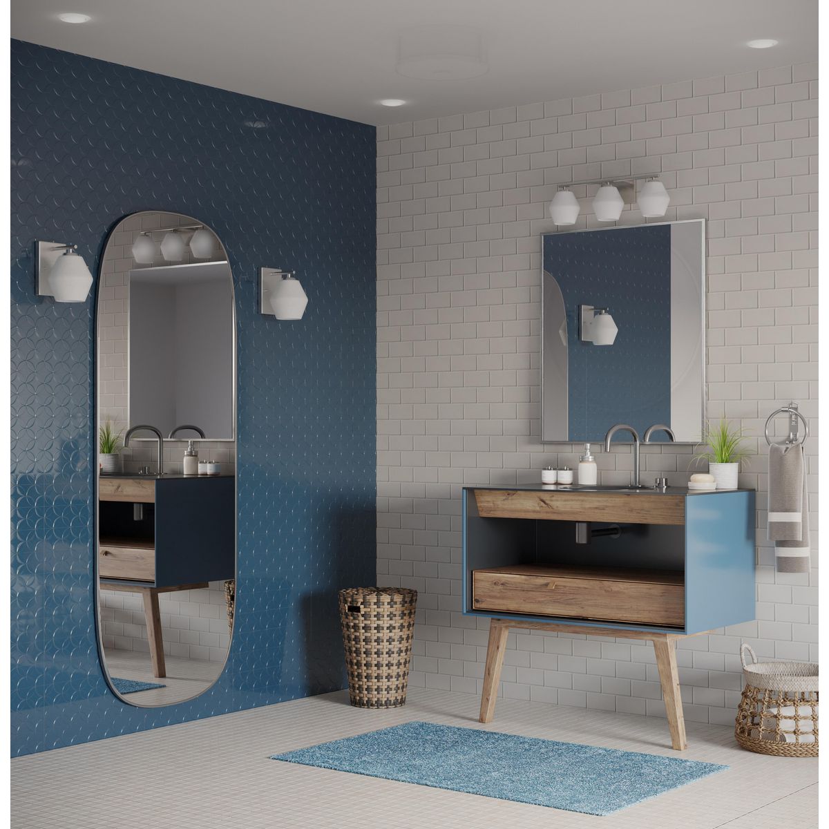 Copeland Collection 3-Light Bathroom Vanity Light Fixture - Perfect for Modern Bathroom & Dressing Room Lighting
