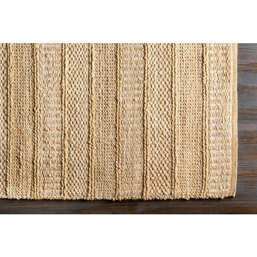 Hand Woven Aria Textured Panel Rug - Natural Jute Fiber, Multiple Sizes (5x7, 8x10) for Living Room, Bedroom & Boho Home Decor