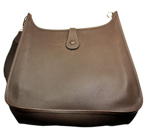 Authentic Hermes Evelyne GM Handbag in Chocolate Brown Epsom Leather - Luxury Shoulder Bag for Women, Perfect for Work, Travel & Everyday Use
