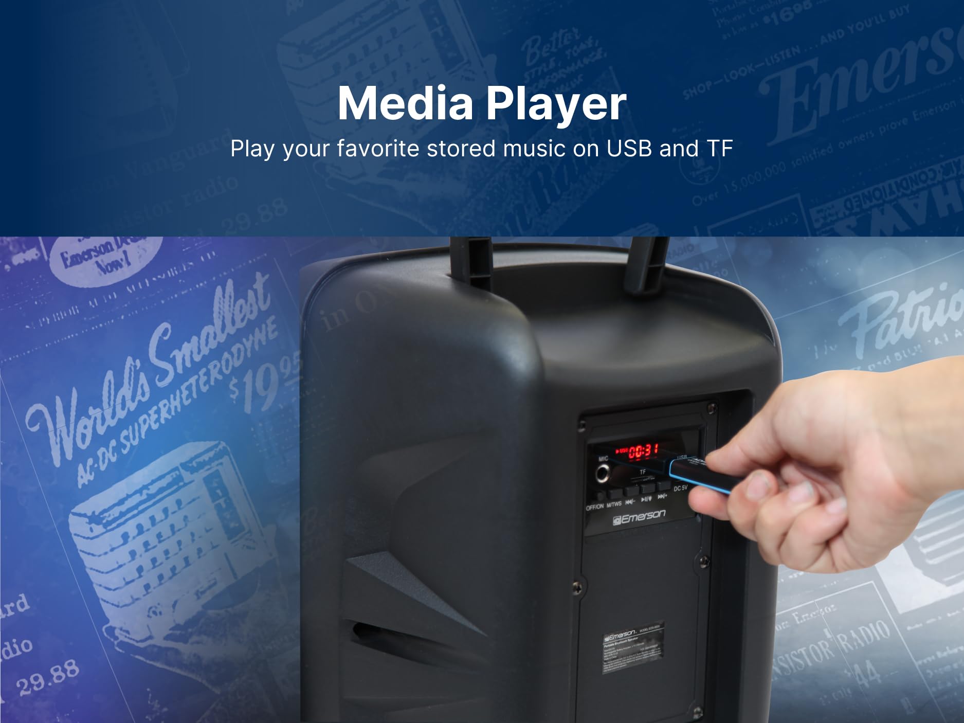 Portable Bluetooth Party Speaker with 8