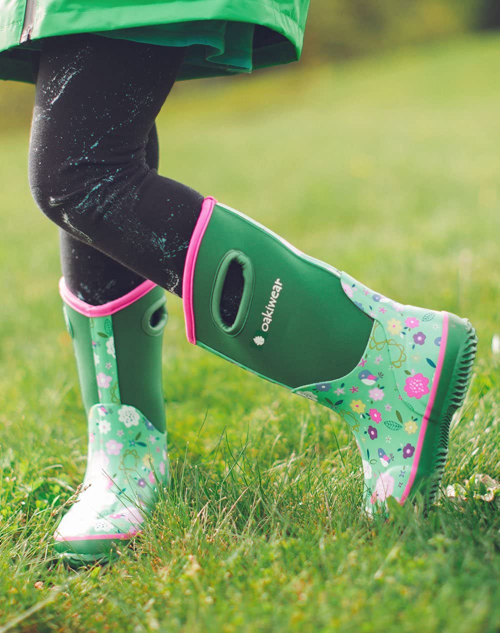 OAKI Kids Neoprene Waterproof Rain Boots for Boys & Girls - Warm Winter Snow Boots, Mud Muck Boots for Outdoor Play, Puddle Jumping & Farm Activities