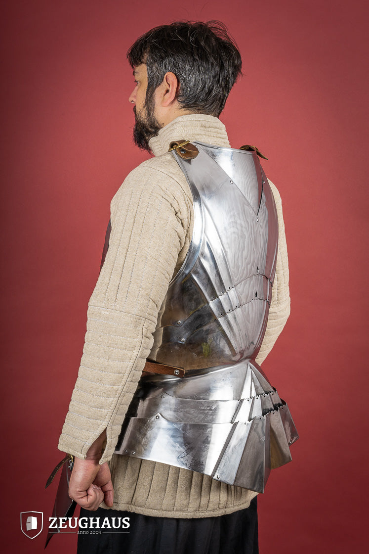 15th Century German Cuirass - 1.2mm Polished Steel Armor for Medieval Reenactment & LARP Battles