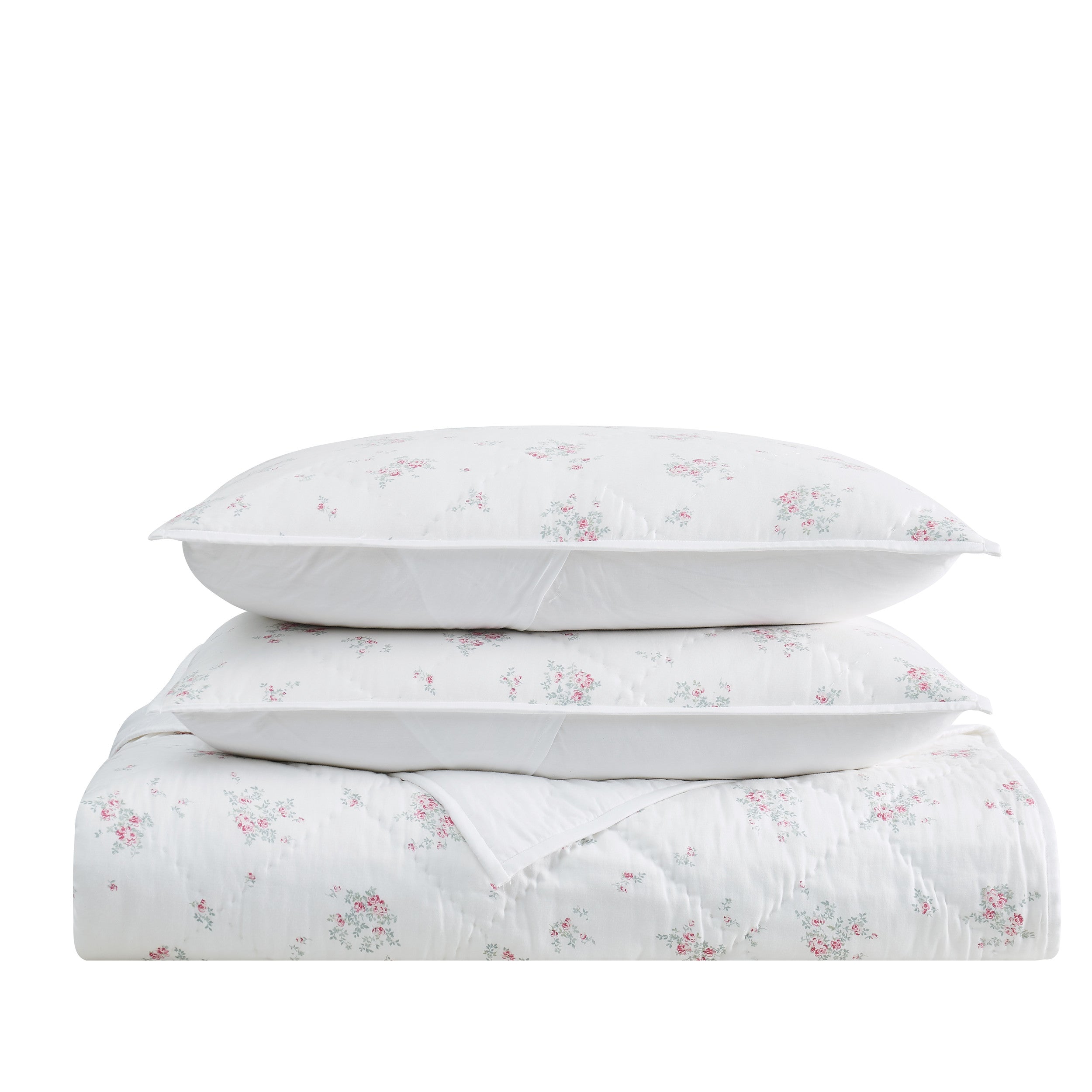 Rachel Ashwell Rosebury Farmhouse Quilt Set - Queen Size, 100% Cotton, Floral Design - Perfect for Bedroom, Guest Room & Cozy Farmhouse Decor