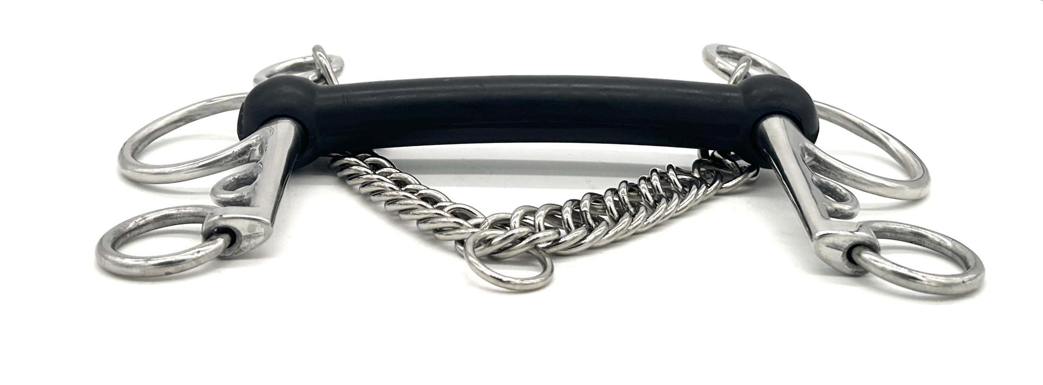 Jake Adams Soft Flexi Mouth Pelham Bit for Horses – Comfortable & Durable Horse Training Bit for Dressage, Jumping & Riding – Perfect for Equestrian Sports & Training Sessions
