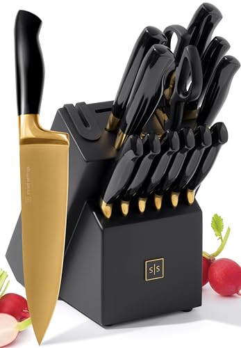 Black Handle, Gold Blade & Black Block