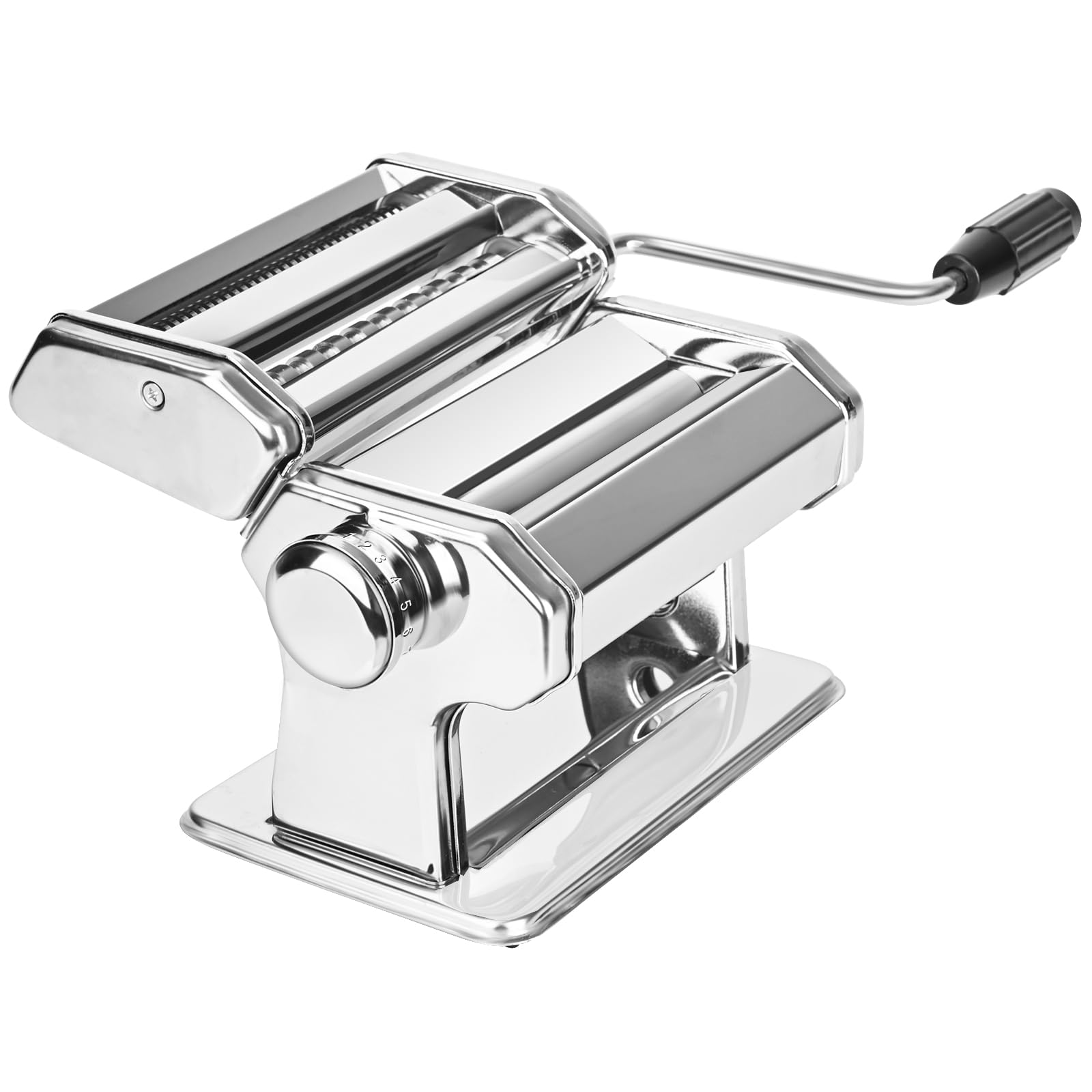 Stainless Steel Manual Pasta Maker Machine - 9 Adjustable Thickness Settings for Homemade Spaghetti, Fettuccine & Lasagna | Durable Steel Rollers & Cutter | Perfect for Italian Cooking, Family Dinners & Restaurant Use