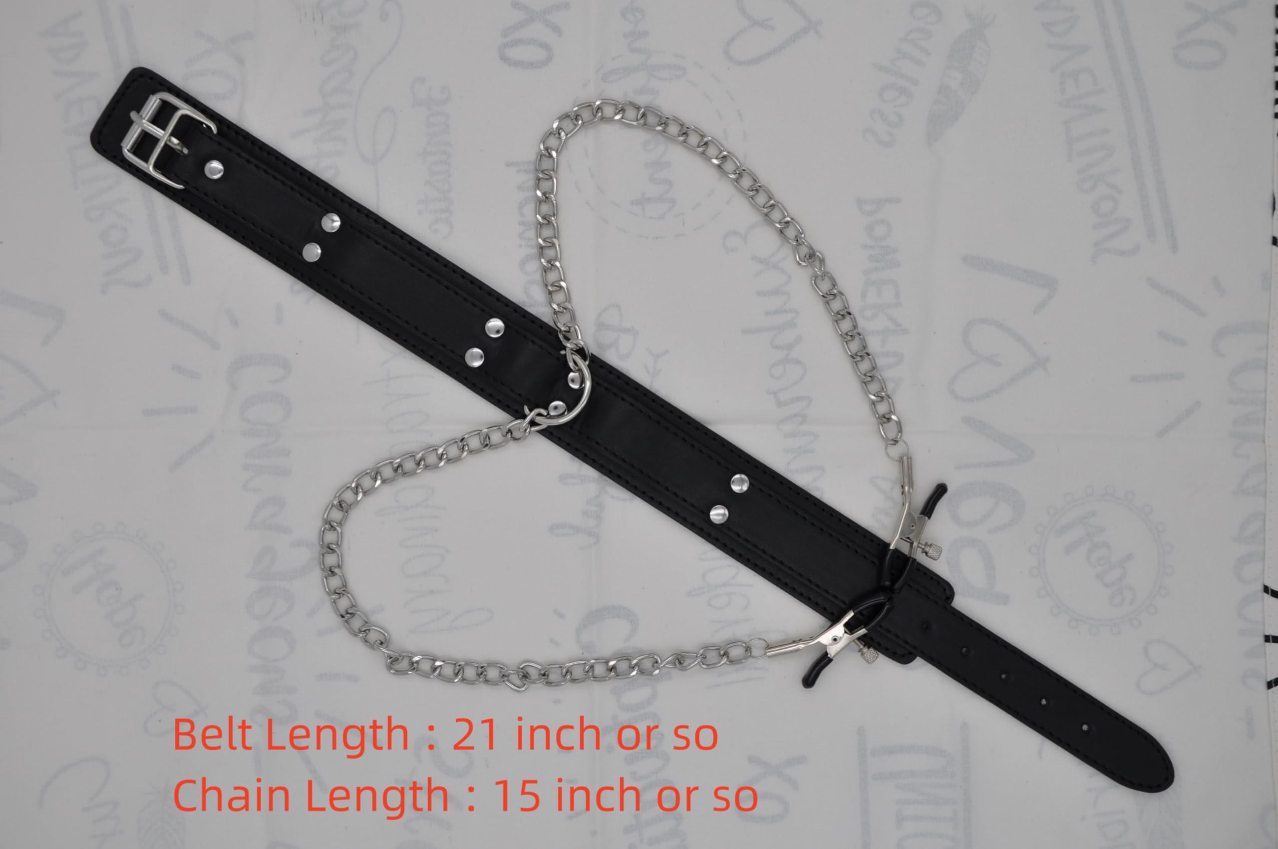 Stainless Steel Adjustable Non-Piercing Nipple Clamps for Women - Fashionable Faux Body Jewelry with Chain Necklace - Perfect for BDSM, Sensual Play & Intimate Accessories