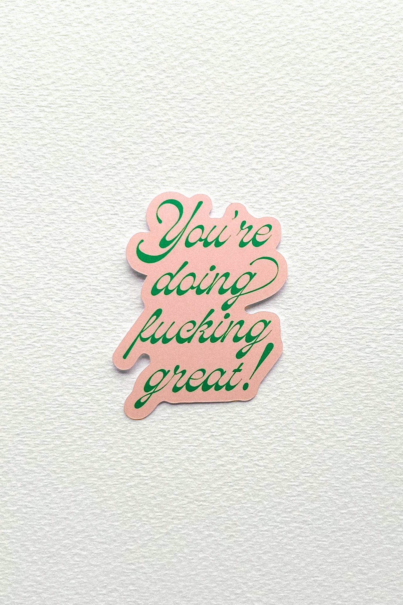 You're Doing F'ing Great Sticker - Motivational Vinyl Decal for Laptops, Water Bottles & Notebooks - Funny Inspirational Gift for Friends & Coworkers