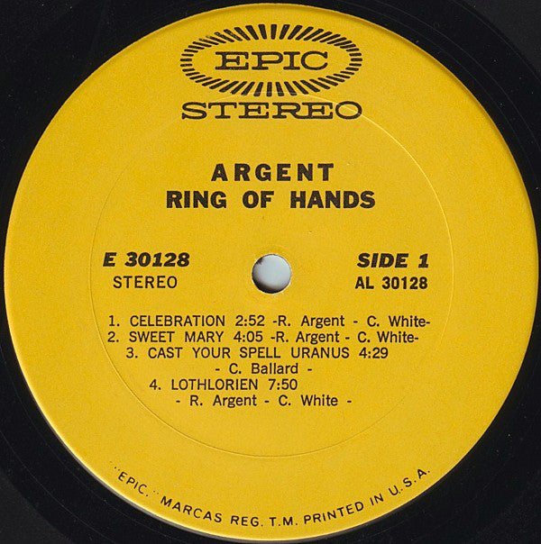 Argent - Ring Of Hands LP Vinyl Album (GAT, NM/M Condition) - Perfect for Vinyl Collectors & Classic Rock Fans