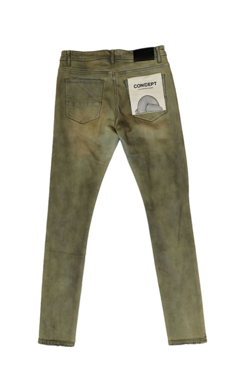 Concept Lead Skinny Denim Jeans for Women - Stretch Green High Waist Slim Fit Jeans - Perfect for Casual Wear, Office & Night Out