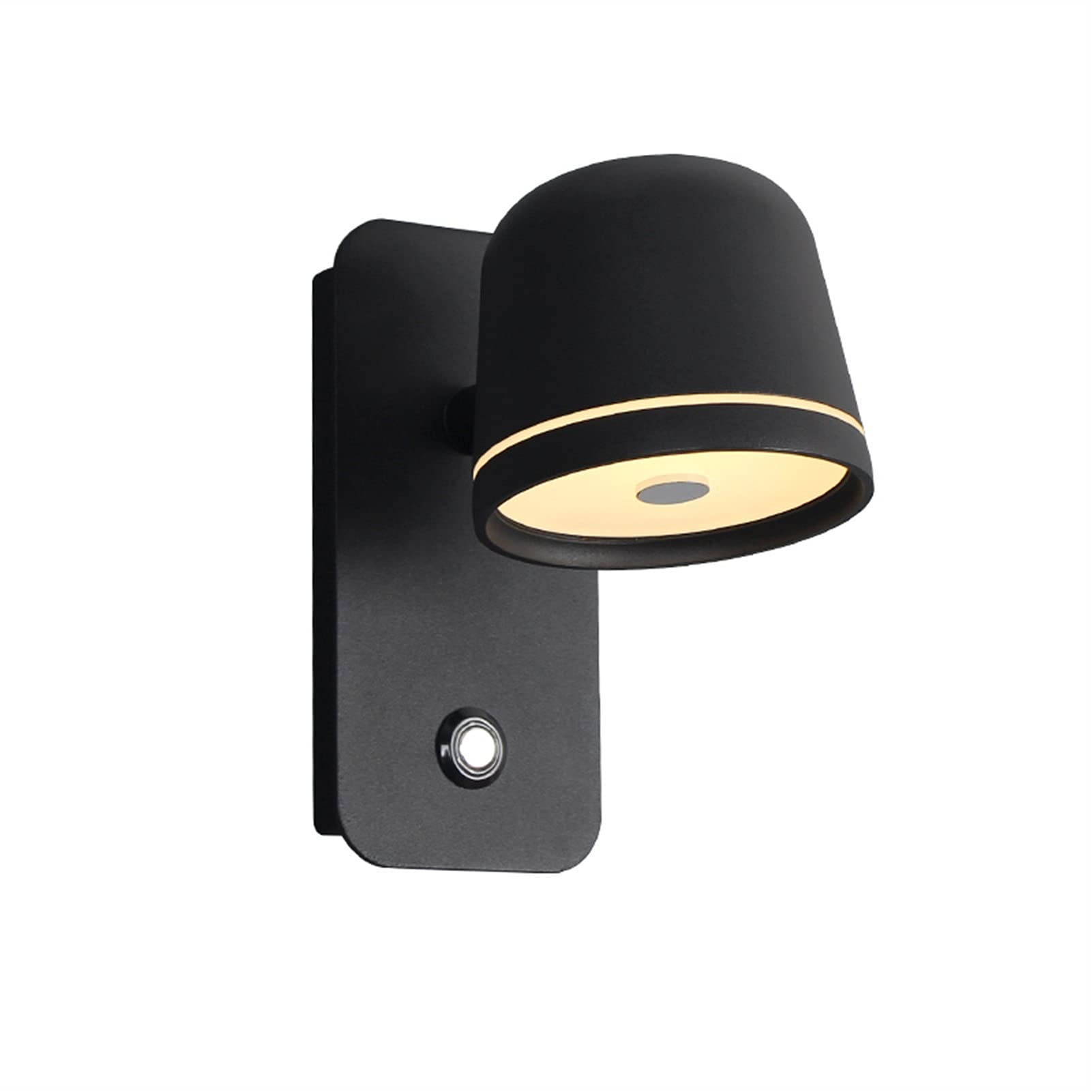 Modern LED Wall Mount Lamp - Dimmable Bedside Reading Light, Nordic Style Bedroom & Living Room Wall Light with Infinite Dimming Switch (Black, Warm White) - Perfect for Cozy Nights & Stylish Home Decor