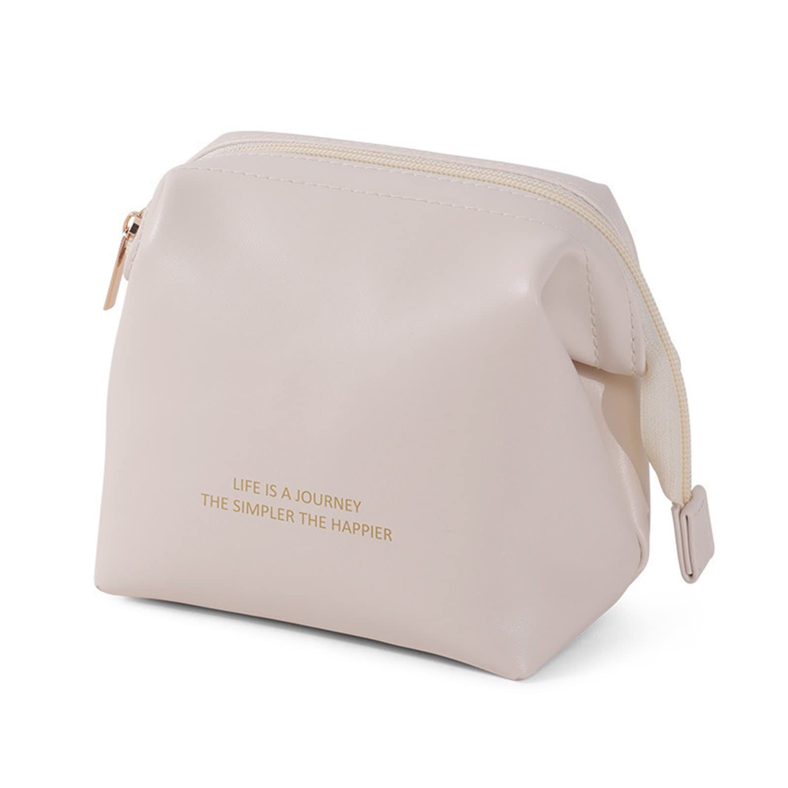 CollectSound Large Makeup Bag Set - 2PCS Faux Leather Cosmetic Organizer with Smooth Zipper, Square Toiletry Bag for Travel & Daily Use | Perfect for Cosmetics, Toiletries & Coin Storage