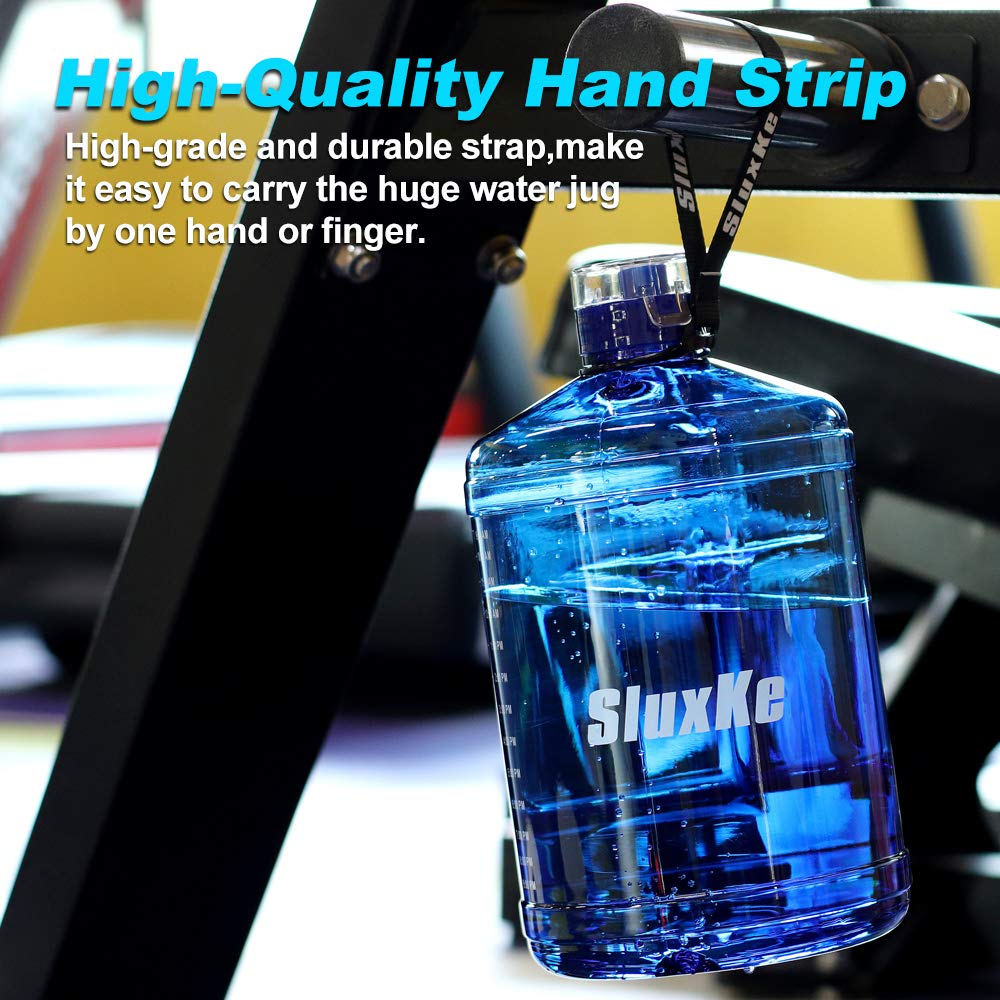 128oz Leakproof BPA Free Water Bottle with Handle & Time Marker - for Fitness, Sports & Daily Hydration