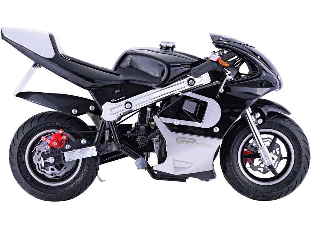 40cc Mini Pocket Bike 4 Stroke Gas-Powered - Lightweight & Fast for Adults & Teens - Perfect for Backyard Racing, Off-Road Trails & Recreational Riding