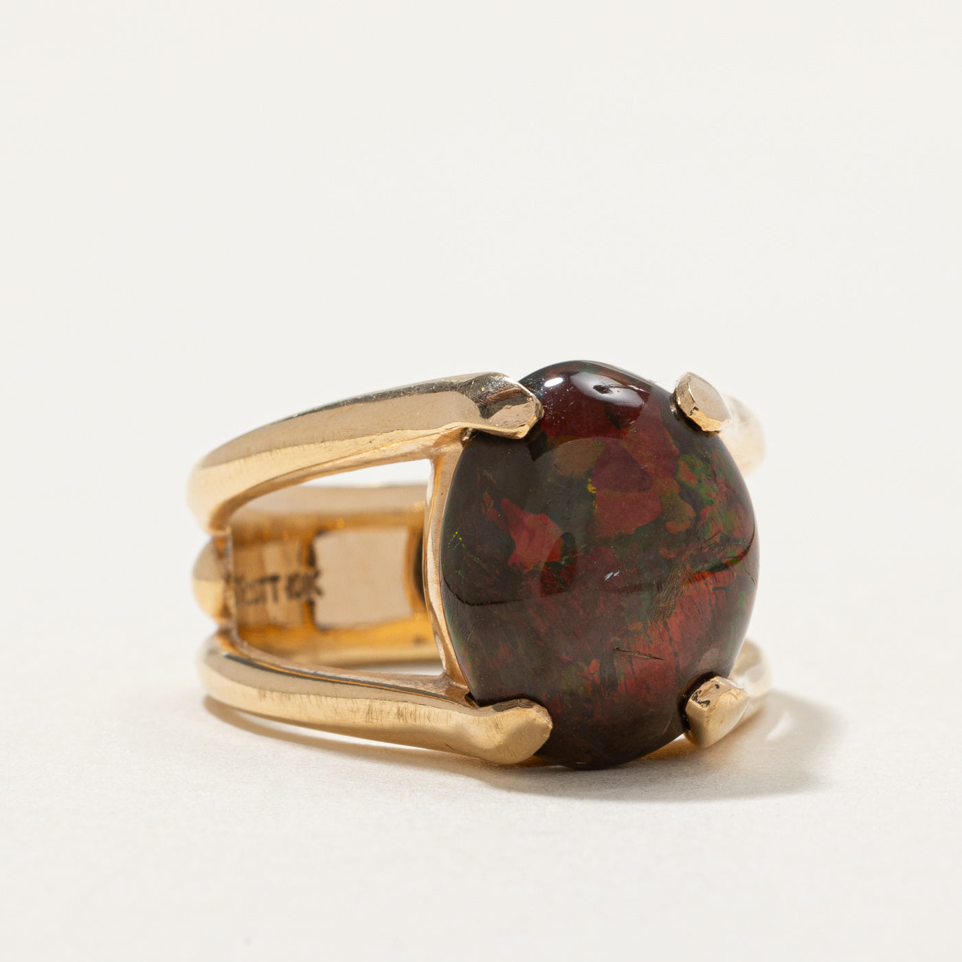 Boulder Opal Cocktail Ring for Women - 5.60 Carat Natural Gemstone Jewelry - Size 7 - Elegant Statement Ring for Evening Parties, Weddings & Special Occasions