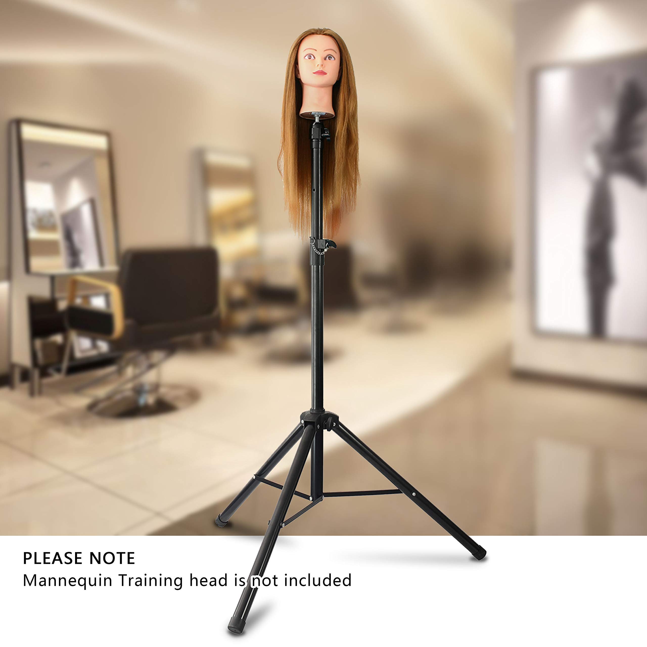 BLUSHIA Adjustable Wig Stand Tripod - Mannequin Head Holder for Styling Wigs, Hair Extensions & Cosmetology Training | Perfect for Salon Display, Hairdressing Practice & Home Wig Organization