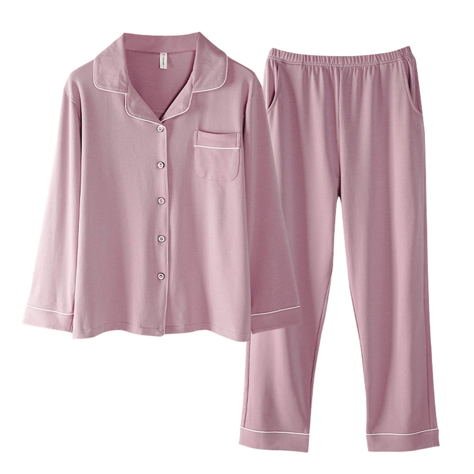 CofeeMO Women's Long Sleeve Cardigan - Soft Solid Color Loungewear, Sleepwear & Pajamas for Plus Size - Cozy Home Wear, Romantic Nightwear & Comfortable Lounge Outfit for Relaxing Evenings