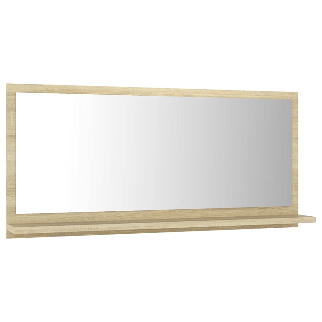 Modern Bathroom Vanity Set with Mirror - Sonoma Oak 31.5
