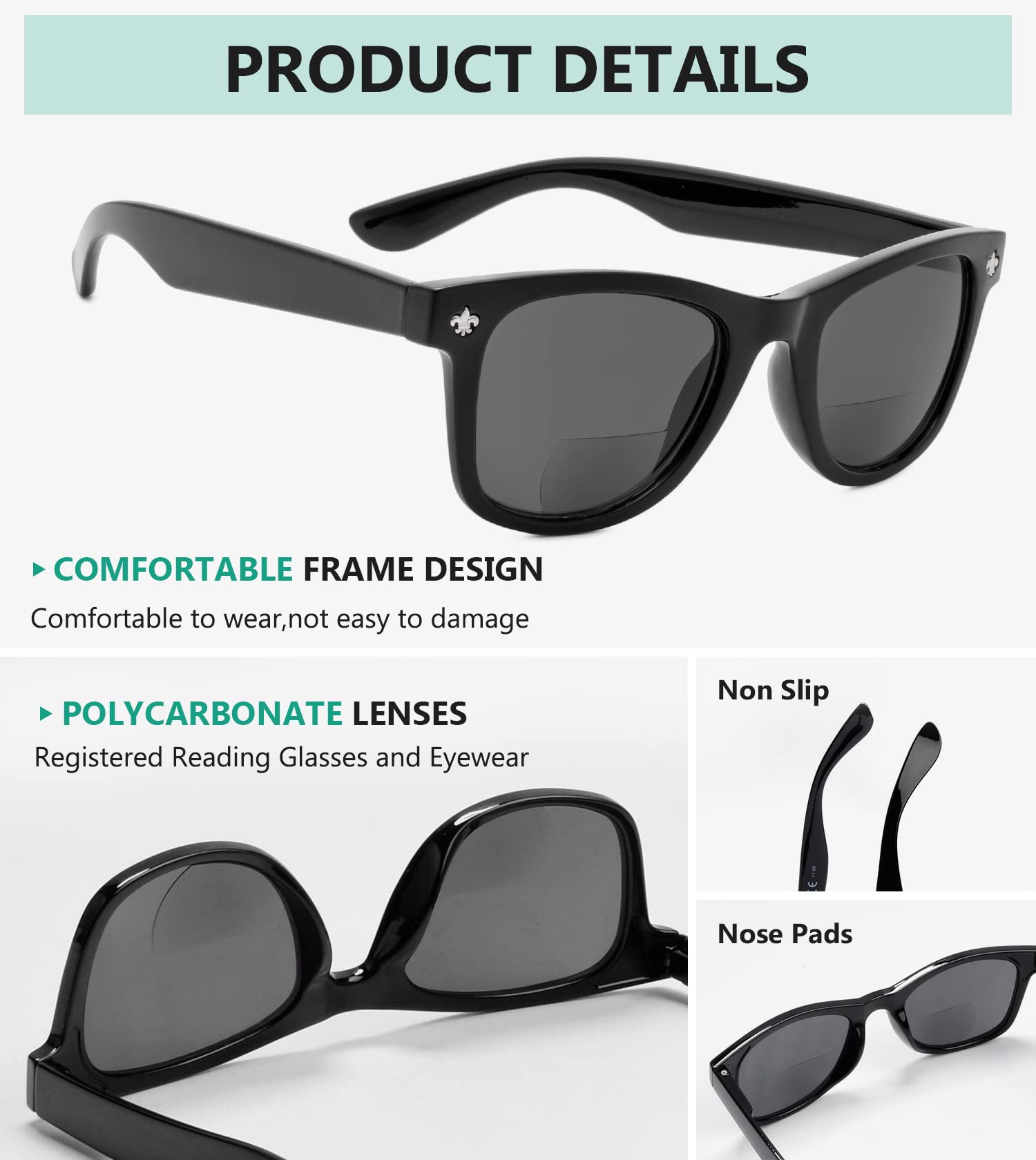 Eyekepper Classic Bifocal Sunglasses for Women - 5 Pack Reading Sunglasses with UV Protection, Fashionable & Comfortable - Perfect for Driving, Reading, Outdoor Activities