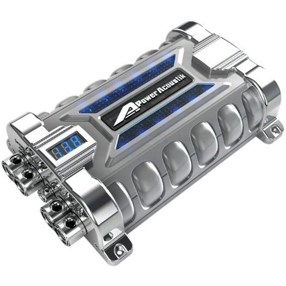 Power Acoustik PCX 30F 30 Farad Digital Hybrid Car Audio Capacitor - Boost Bass & Prevent Headlight Dimming for Car Stereo Systems