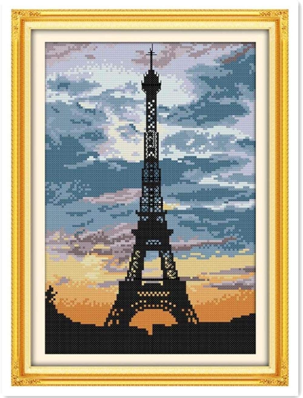 11CT Stamped Cross Stitch Kits for Beginners - DIY Cute Girl Embroidery Kit with Needle & Thread, 16x20 Inch Needlepoint Supplies for Adults & Kids, Home Decor, Wall Art, Gift Craft