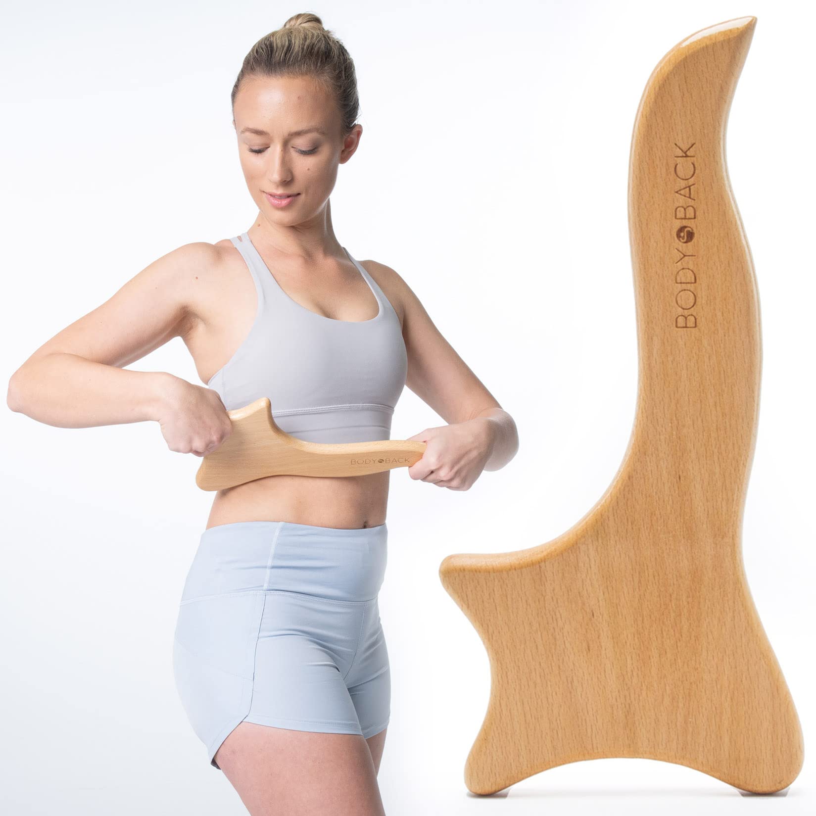 Wooden Gua Sha Massage Tool for Body Sculpting - Lymphatic Drainage & Cellulite Massager - Natural Wood Therapy for Body Shaping & Relaxation - Perfect for Home Spa, Self-Care & Wellness Routine