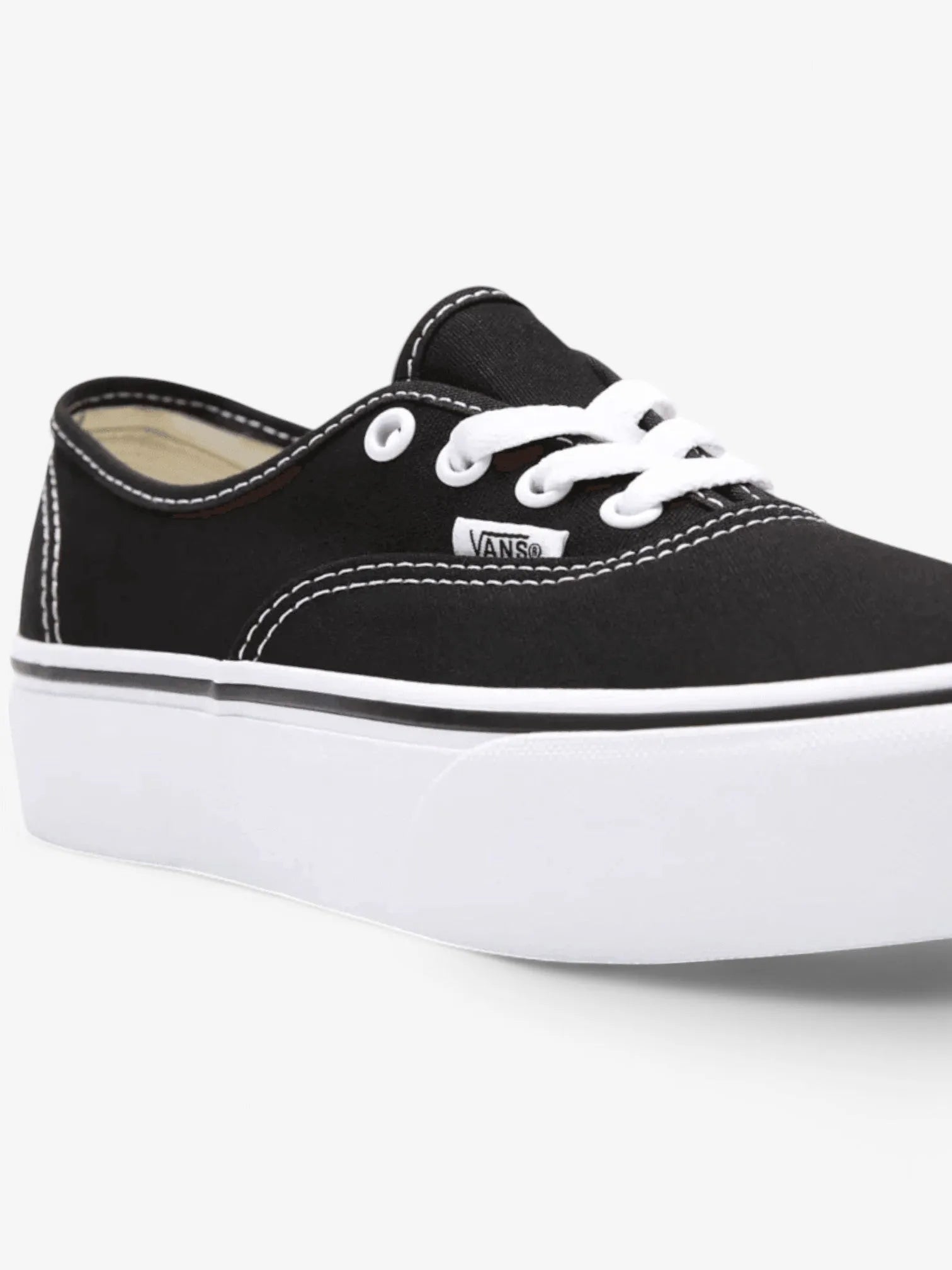 Vans Authentic Platform Sneakers - Black & White | Stylish & Comfortable for Casual Wear, Skateboarding & Street Fashion