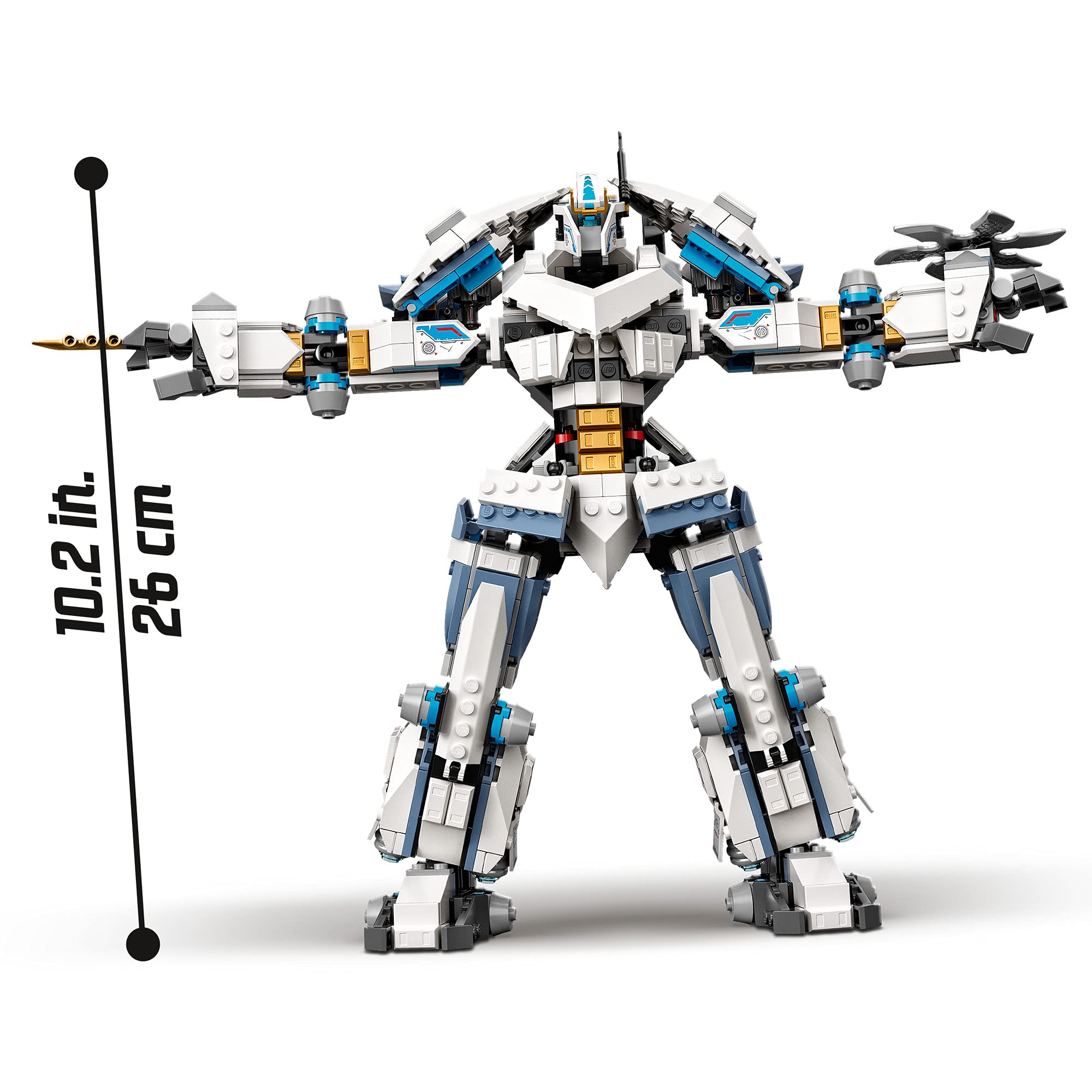 LEGO 71738 Ninjago Zane's Titan Robot Battle Set - Action-Packed Ninja Robot Toy with Jay Dorado & Zane Minifigures vs Ghost Warriors - Perfect Gift for Kids Ages 9+ | Epic Ninja Battles & Creative Play