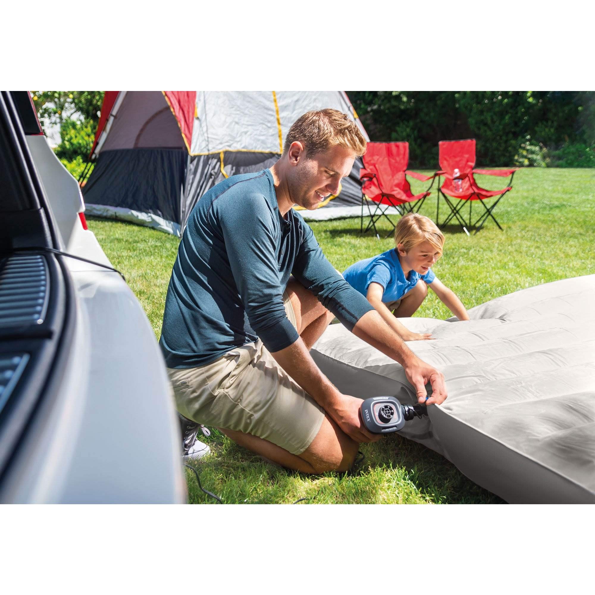 Intex Quick-Fill DC Electric Air Pump - High Power 21.2 CFM Airflow for Inflatable Pools, Air Mattresses & Water Toys | Fast Inflation for Camping, Beach & Backyard Use