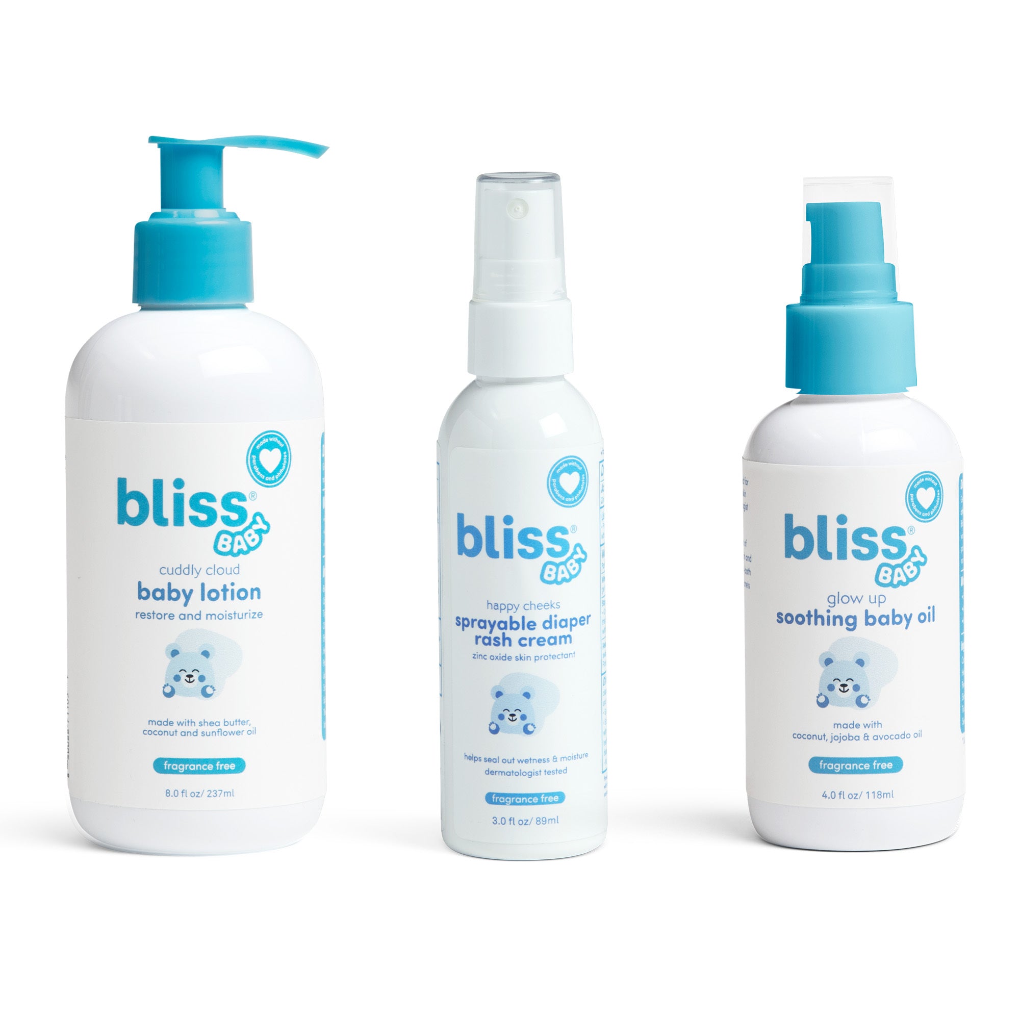 Baby Care Essentials Gift Set - Diaper Rash Cream, Baby Oil & Baby Lotion for Newborns & Infants | Perfect Baby Shower Gift & Daily Skincare Routine