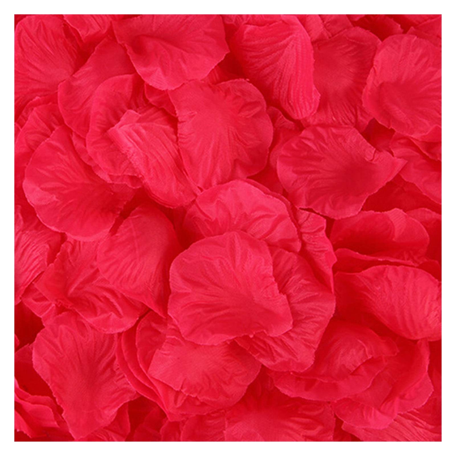 500PCS 55CM Silk Rose Petals - Premium Artificial Rose Flowers for Wedding Decoration, Romantic Party, Bridal Shower & Home Decor (Rose Red) - Perfect for Aisle Scattering, Table Centerpieces & Photo Backdrops