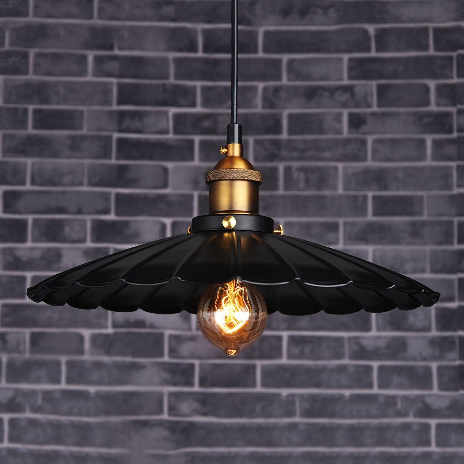 Elegant Black Skirt Pendant Light - Modern Hanging Chandelier for Dining Room, Kitchen Island, or Bedroom Decor