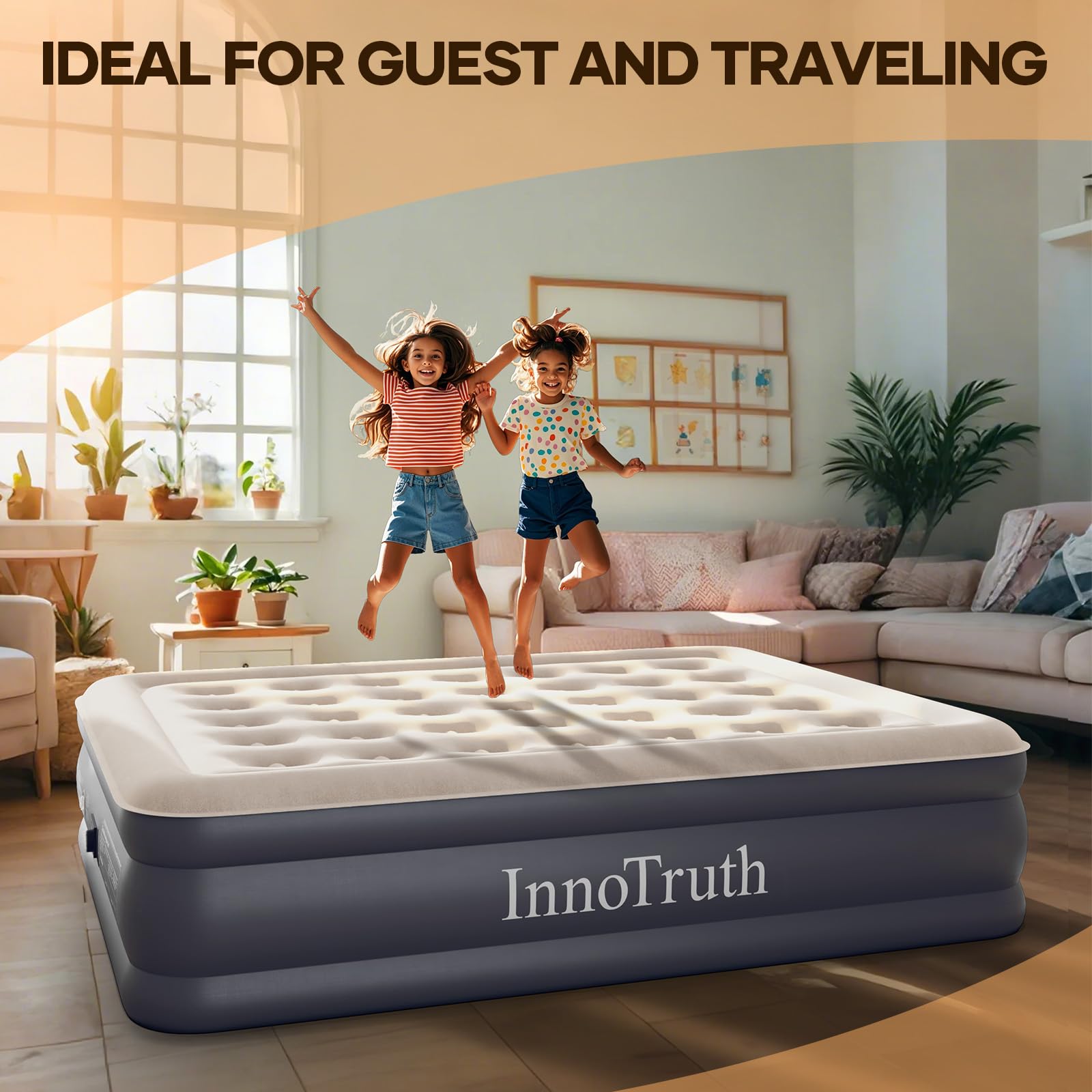 InnoTruth Queen Air Mattress with Built-in Pump - 18