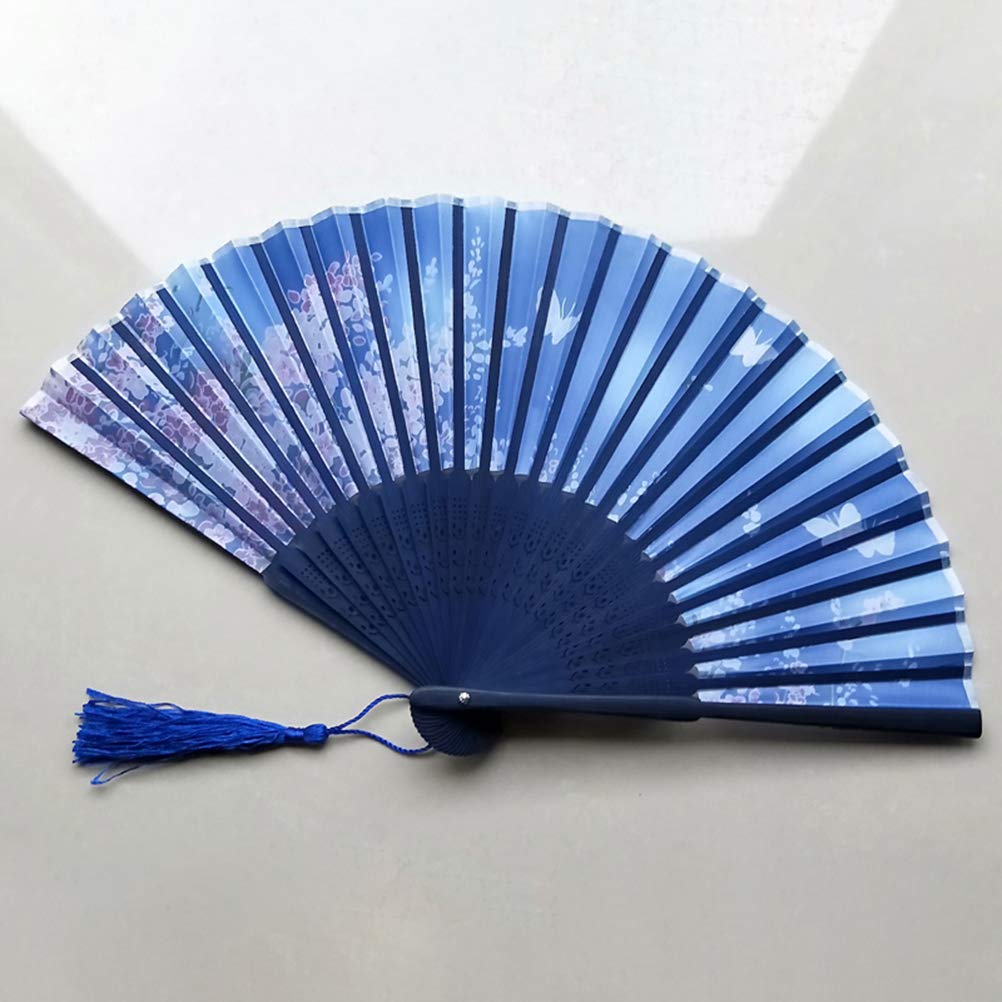 Toyvian 6 Inch Foldable Bamboo Hand Fan for Women - Traditional Chinese Style Handheld Dance Fan Accessory - Perfect for Dance Performances, Weddings, and Summer Cooling