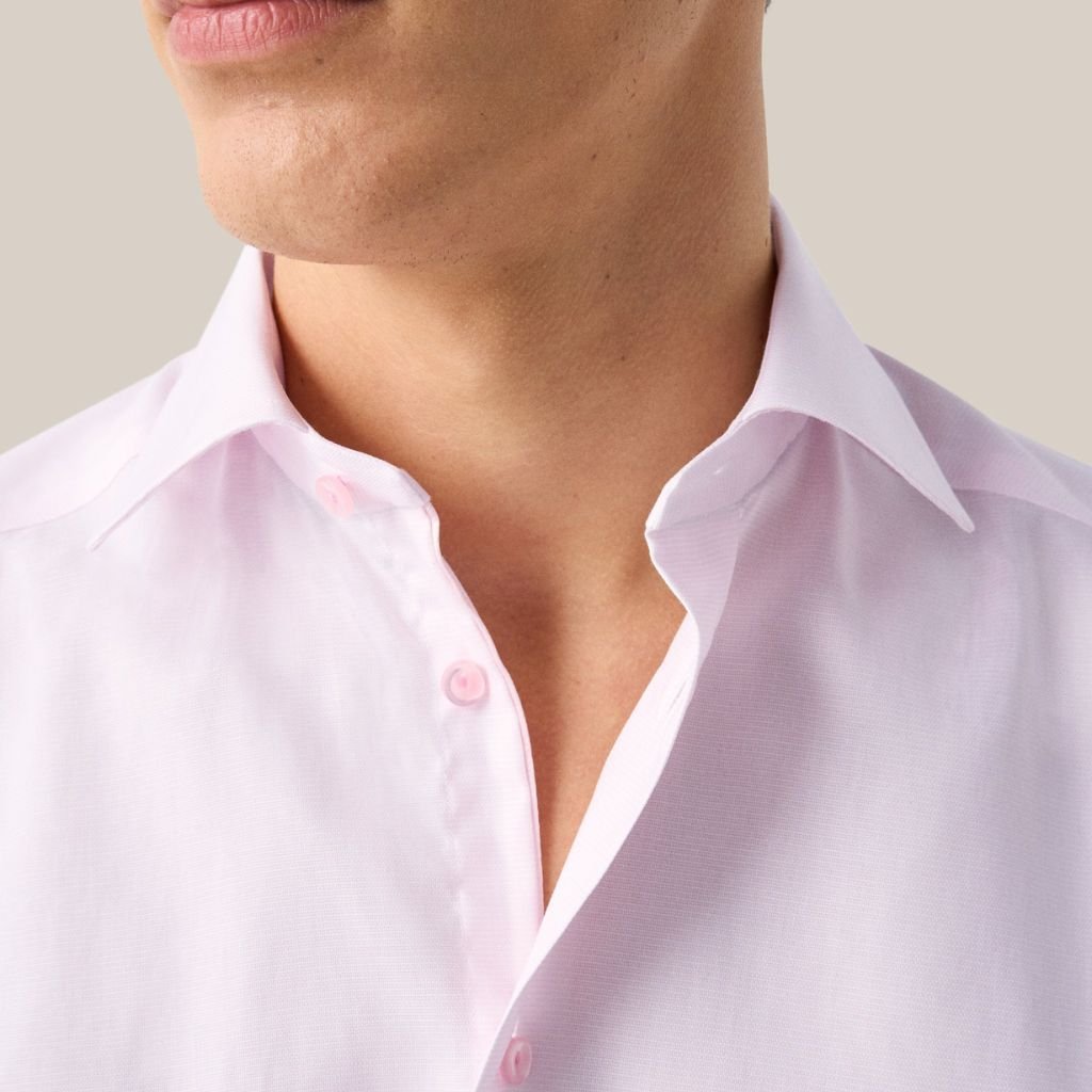 ETON Men's Cotton Oxford Dress Shirt - Contemporary Fit, Single Cuff, Pink | Formal & Business Casual Wear for Office, Weddings & Special Occasions