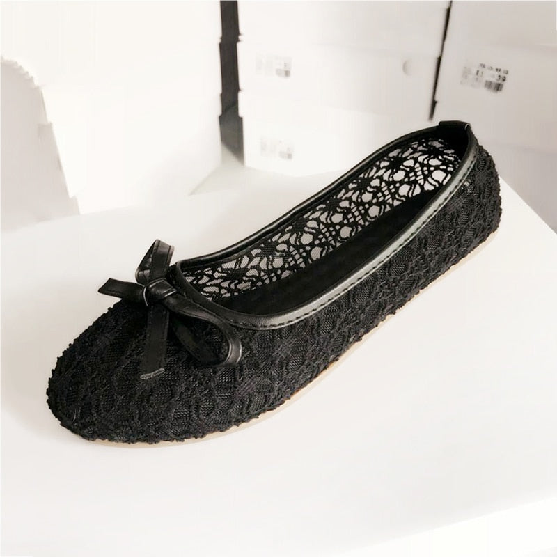 Women's Bow Ballet Flats - Comfortable Slip-On Shoes for Work, Party & Everyday Wear | Elegant & Lightweight Flat Shoes for Women