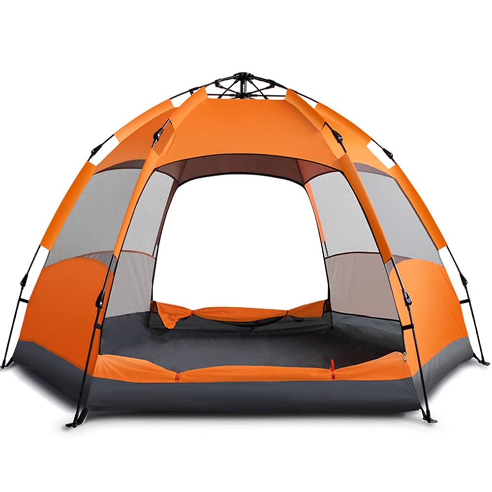 Double Layer Dome Tent for 3-5 People, Removable Rain Cover, Waterproof & Windproof - Perfect for Outdoor Camping, Beach Trips, and Backpacking Adventures