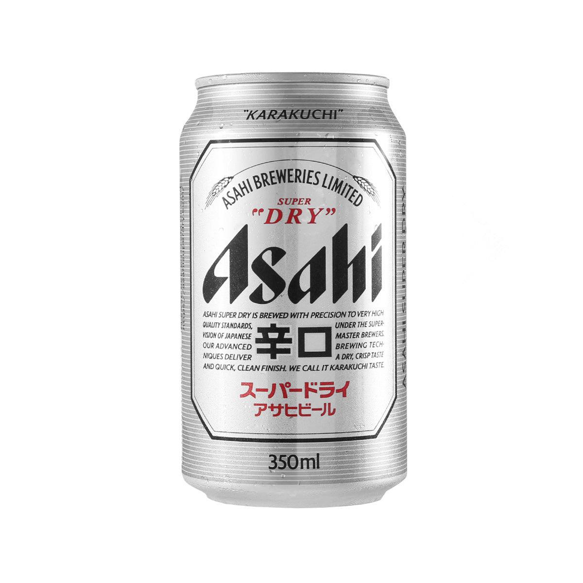 ASAHI Super Dry Beer - Premium Japanese Lager, 5% Alcohol, 350mL Can - Perfect for Parties, BBQs & Relaxing at Home